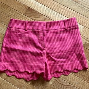 LOFT by Ann Taylor  Scalloped Legged Textured Shorts